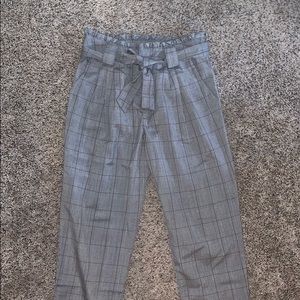 Paper bag waist pants.